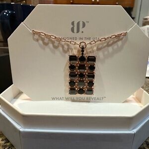 Elegant Black and Gold Pendant Necklace